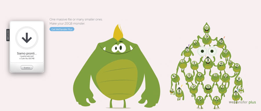 Wetransfer come inviare file pesanti