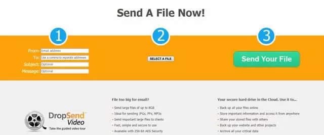 Dropsend Dropsend invio file pesanti