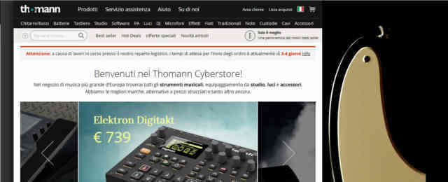 Thomann Cyberstore I migliori siti per l'acquisto di strumenti musicali