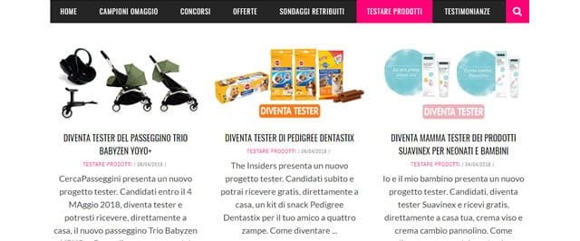 Campioni Omaggio Gratuiti Campioni omaggio