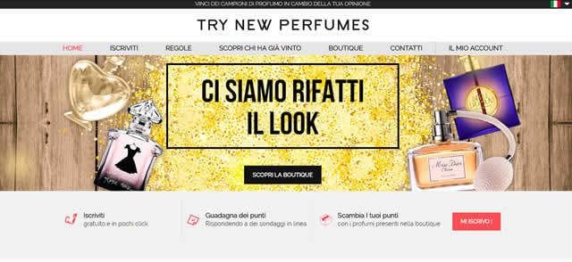 Try New Perfumes Ricevere Prodotti da Testare