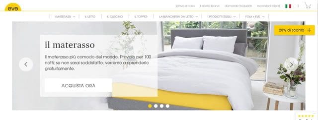 Eve Sleep I Migliori Negozi per Comprare Materassi Online