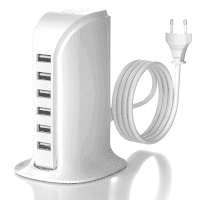WUKUR Caricatore USB Multiplo Stazione di Ricarica