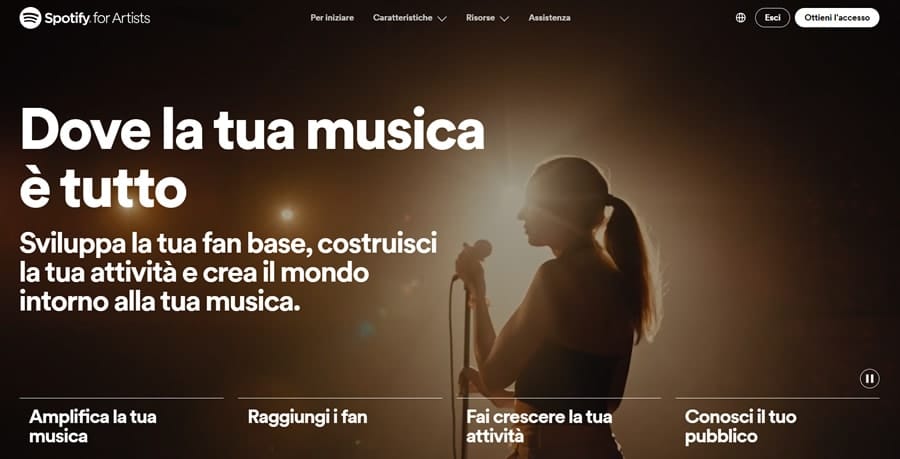 Spotify For Artist Homepage
