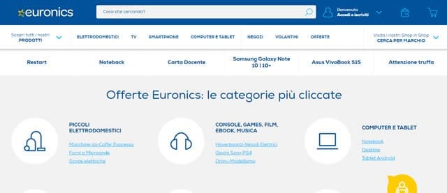 Euronics - Elettrodomestici in offerta sottocosto Euronics elettrodomestici online