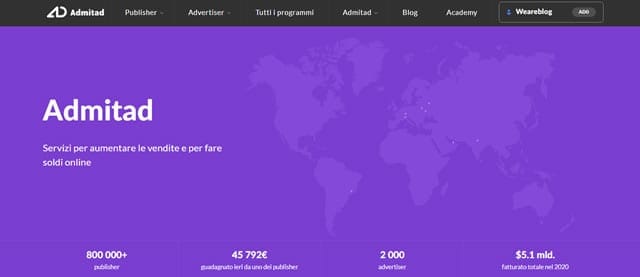 Admitad, network di affiliazione del gruppo Mitgo