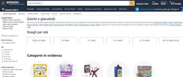 Amazon Giochi e Giocattoli per bambini