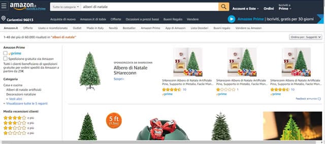 Amazon Alberi di natale economici