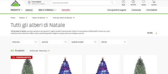 Leroy Merlin alberi di Natale