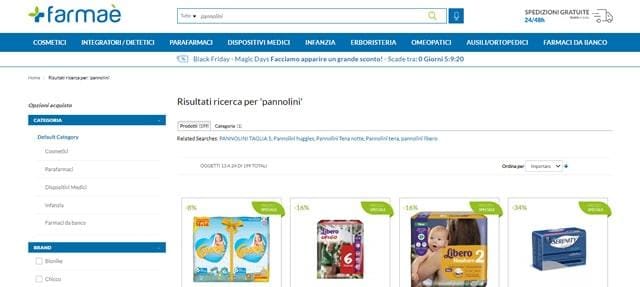 Farmaè farmaè pannolini online