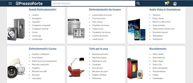 Prezzoforte - Elettrodomestici Online prezzoforte offerta elettrodomestici