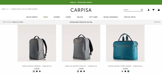 Carpisa borse da lavoro e ufficio uomo e donna
