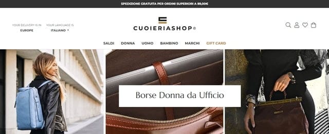 Cuoieria Shop borse ufficio