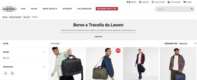 eastpak borse ufficio