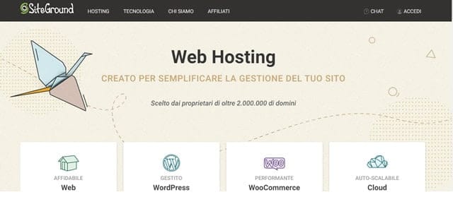 SiteGround SiteGround migliori hosting