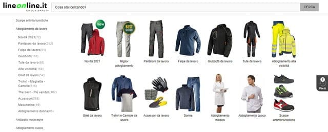 LineOnline Dove Acquistare Abbigliamento da Lavoro