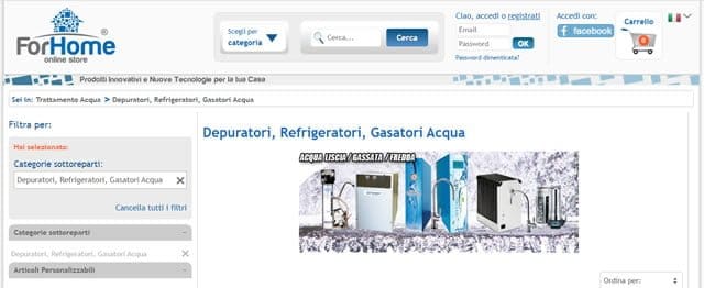 Forhome depuratore acqua rubinetto