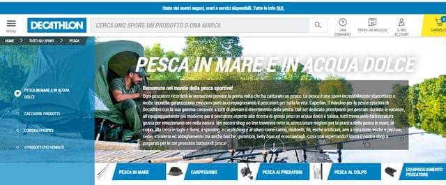 Decathlon articoli per la pesca