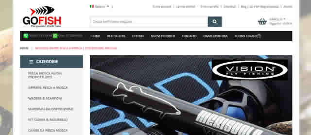 GoFish negozio di pesca online
