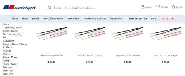 Nencini Sport articoli per la pesca