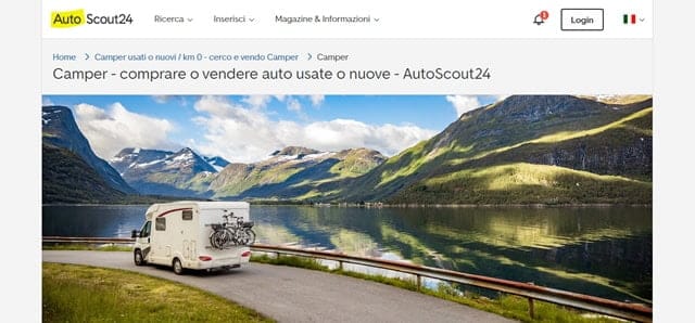 autoscout24 autoscout24 Siti vendita camper