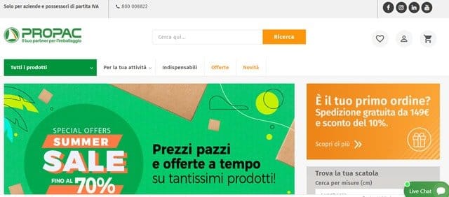 Propac Propac imballaggi scatole di cartoni