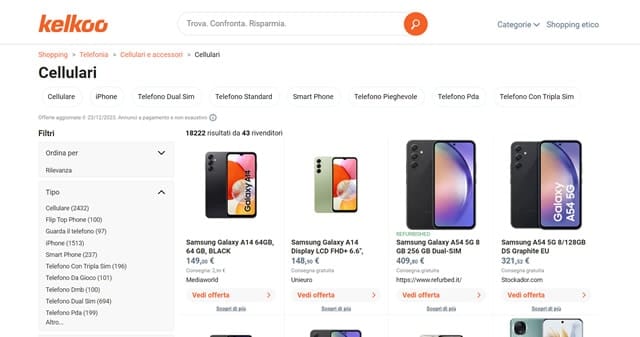 Kelkoo Smartphone