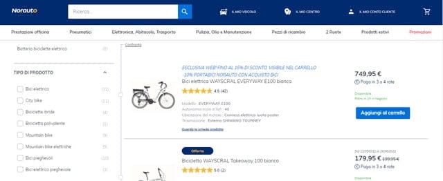 Norauto bici elettrica