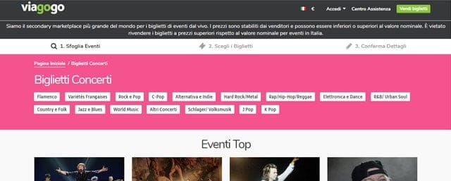 Viagogo - Biglietti Concerto Viagogo biglietti concerti