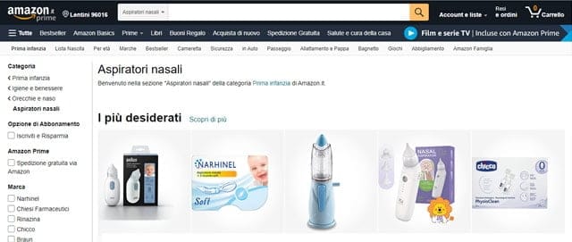 Amazon Aspiratori nasali