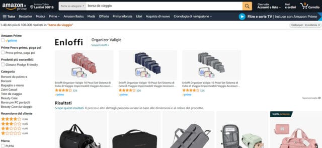 Amazon Amazon borse e valigie da viaggio