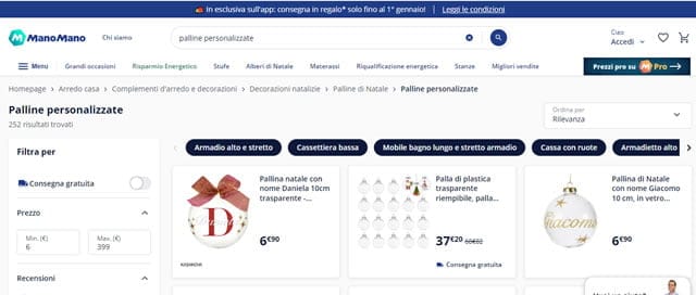 ManoMano pallina di natale personalizzata