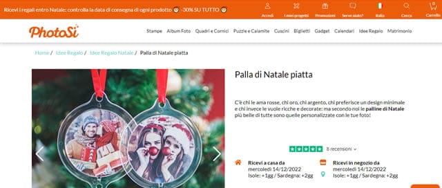PhotoSi palline natalizie personalizzate
