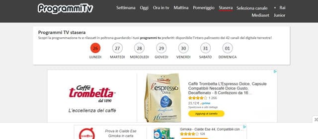 ProgrammiTV - Scopri cosa va in onda stasera