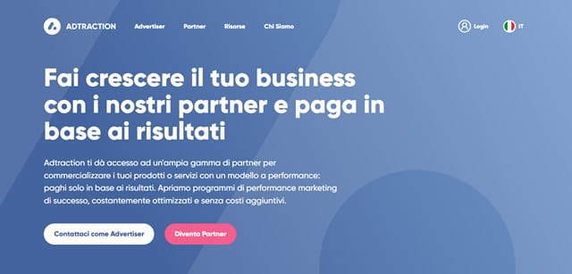 Adtraction, piattaforma di affiliazione con il pannello partner