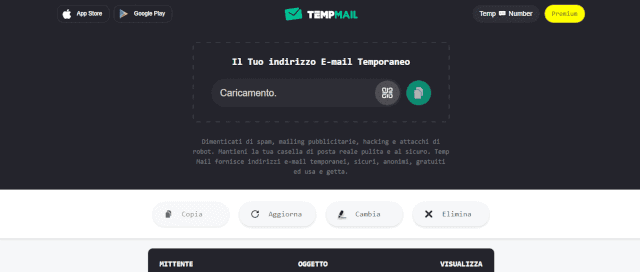 Tempmail email temporanea