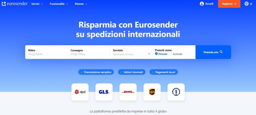 Eurosender Eurosender Homepage