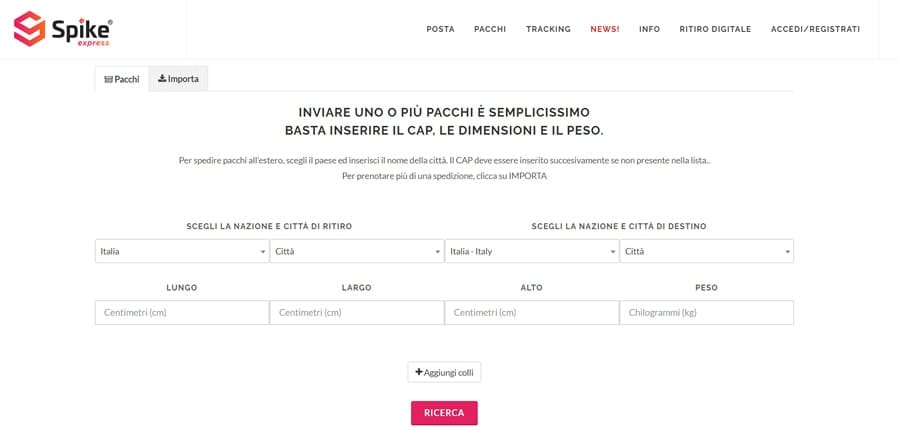 Spike express Spike Express spedire pacchi online