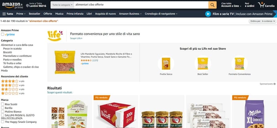 Amazon Pantry Amazon Generi Alimentari
