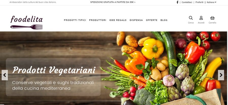 Foodelita home page