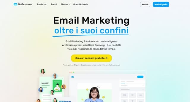 Getresponse invio email