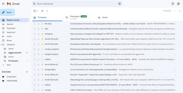 Come Creare Un Email Gmail, interfaccia gmail