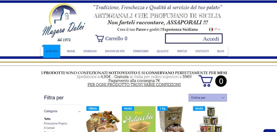 Mazara Dolci Home Page