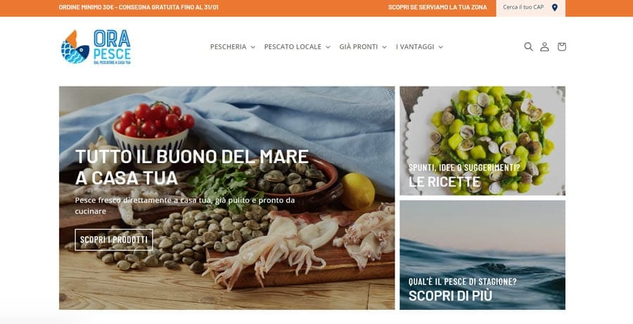 OraPesce - Pesce Fresco Online Orapesce - Pesce surgelato