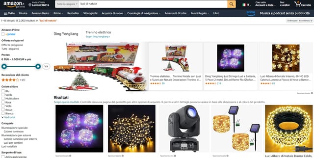 Amazon - Dove Comprare Luci di Natale