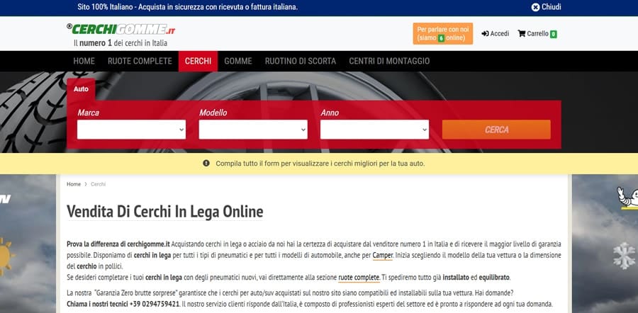 cerchigomme.it - Cerchi in Lega Auto Cerchigomme cerchioni online