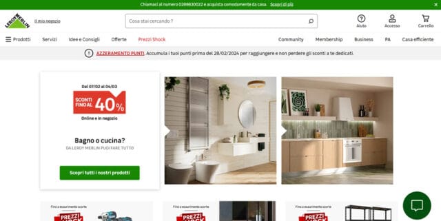Leroy Merlin homepage