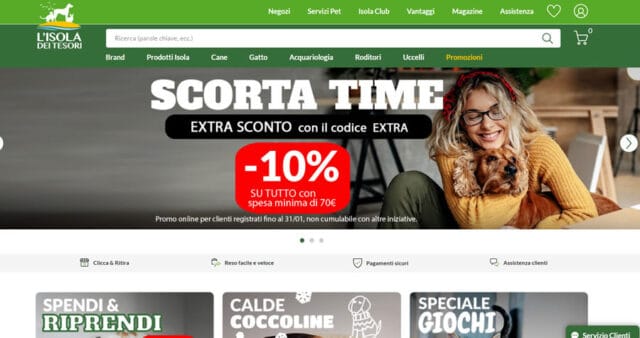 L'Isola dei Tesori Homepage L'Isola dei Tesori Cibo per cani