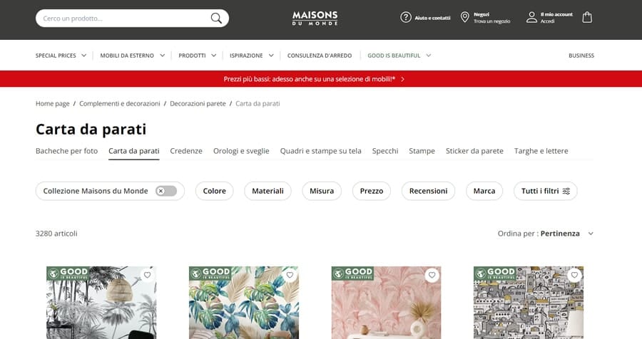 Carta da parati Maison Du Monde