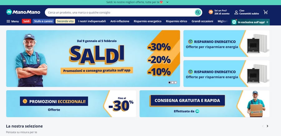 Manomano homepage